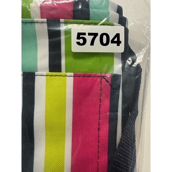 Thirty-One Tall Organizing Tote Preppy Pop Colorful Stripe - Picture 6 of 7